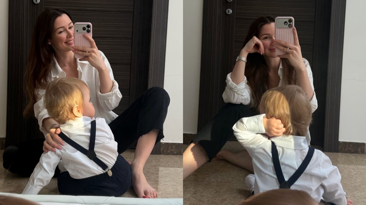    Анастасия Заворотнюк с сыном Марселем