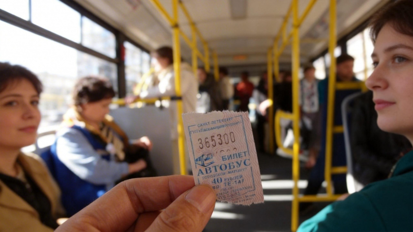    Билет на проезд в петербургском автобусе. Обложка © Shutterstock / FOTODOM / Picturesque Japan