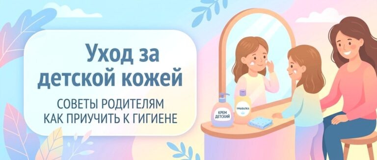    Иллюстрация к материалу: Детская косметика: как приучить к уходу и не навредить коже