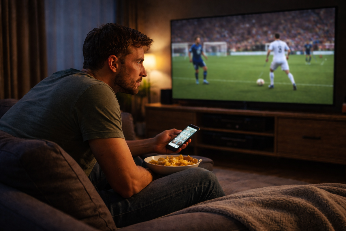 Вечер с футболом и ужином