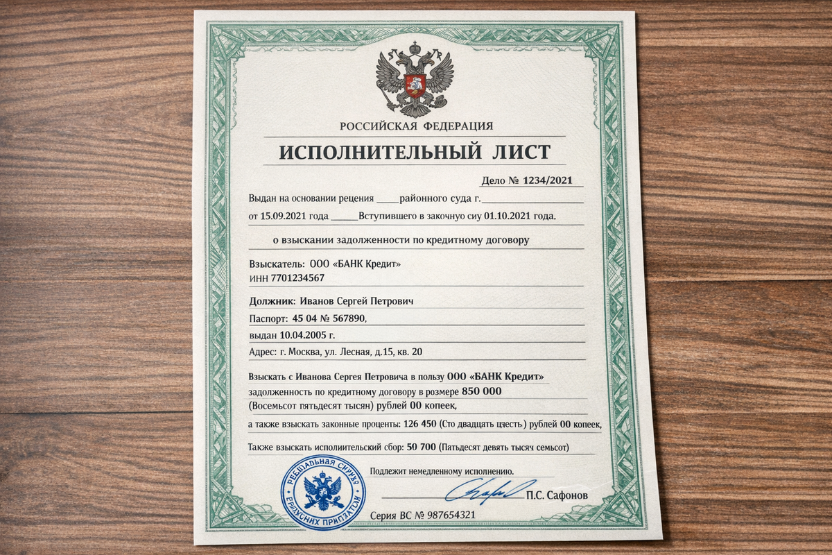 Исполнительный документ