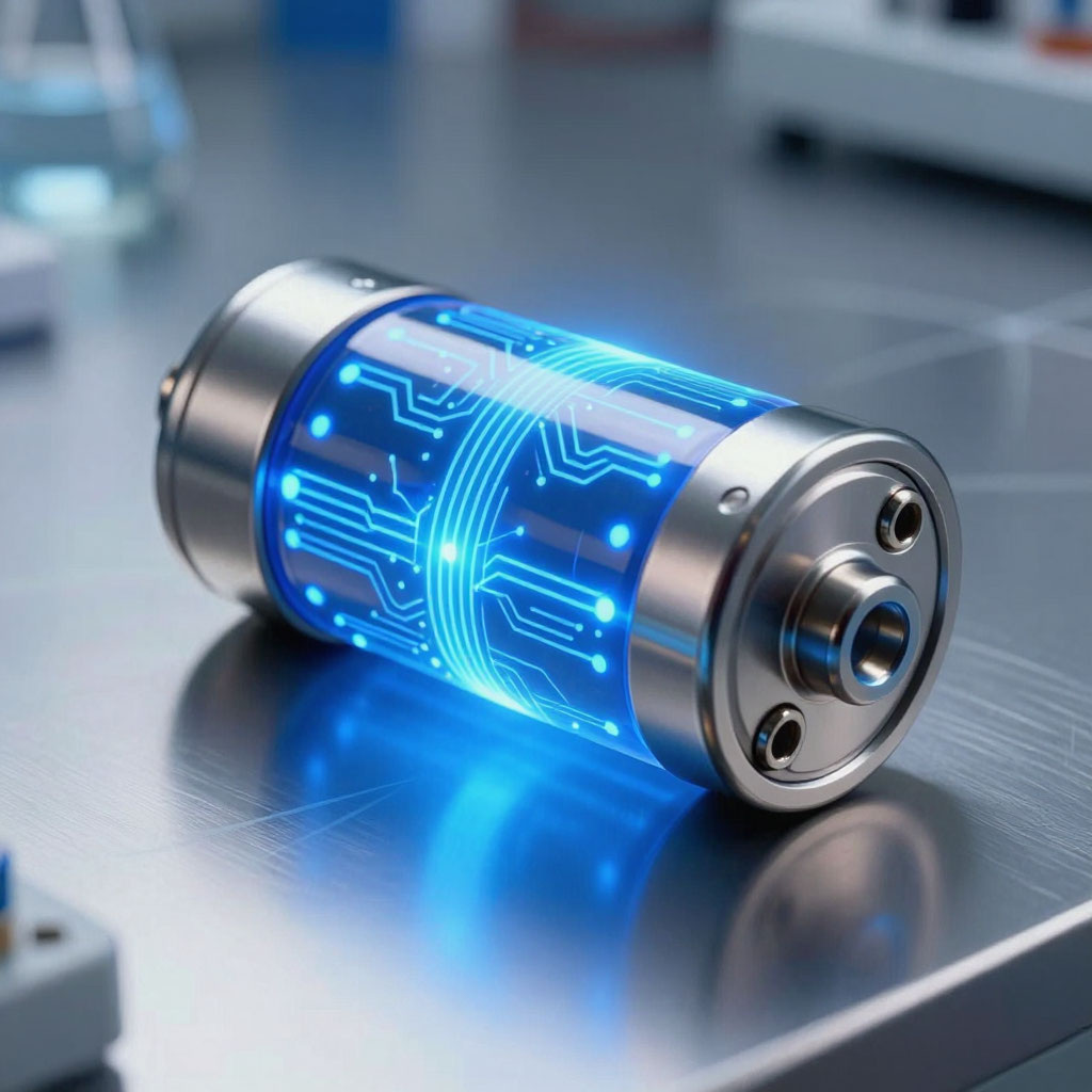 Атомная батарейка-абстракция. Фото ИИ.