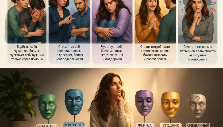 Типы созависимых людей: узнайте свой паттерн