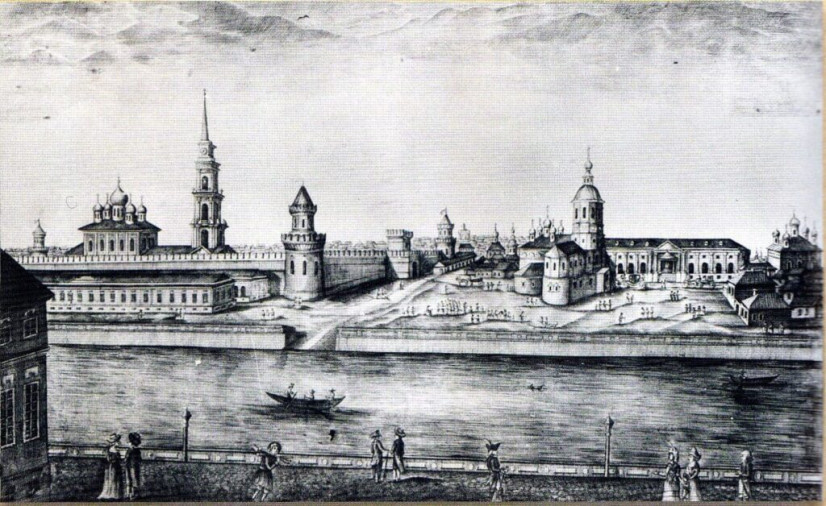 Одно из первых художественных изображений Тулы. Вид города Тулы от оружейного завода. Гравюра Х. Пастухова (1801) по рисунку П. Болотова (1792). Фото: Тульский историко-архитектурный музей (tiam-tula.ru/gorod-tula-v-izobrazitelnom-iskusst/)
