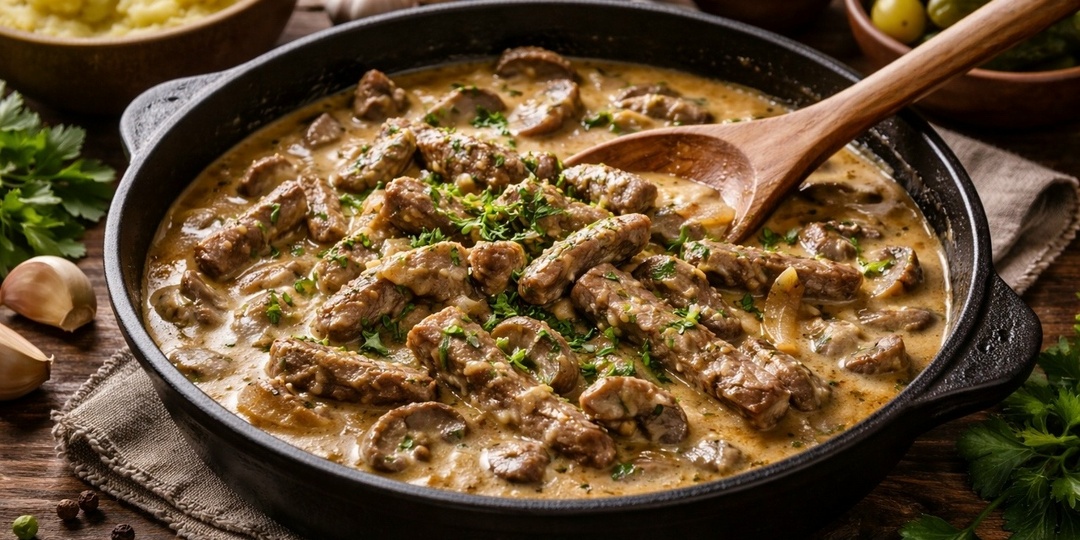 МЯСО ТАЕТ ВО РТУ: бефстроганов, который получается мягким, а не резиновым