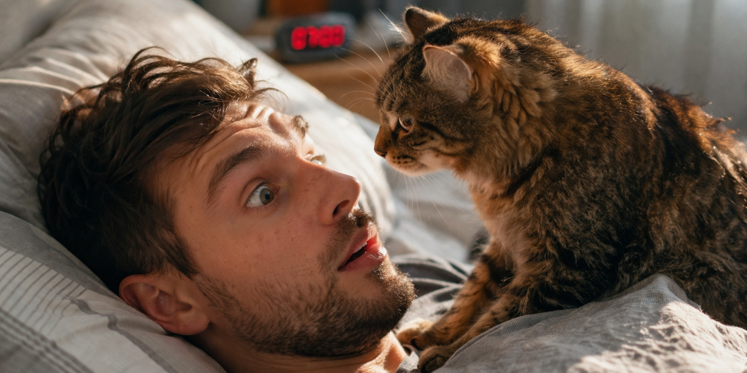 Просыпаетесь - а кошка уже у лица. Почему она делает это каждое утро