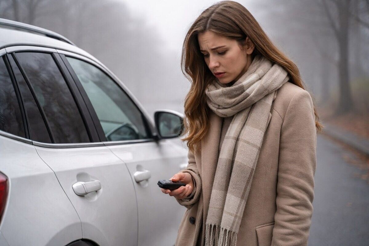 Можете попаниковать пару секунд, а потом пытайтесь открыть машину. Источник: нейросеть📷
