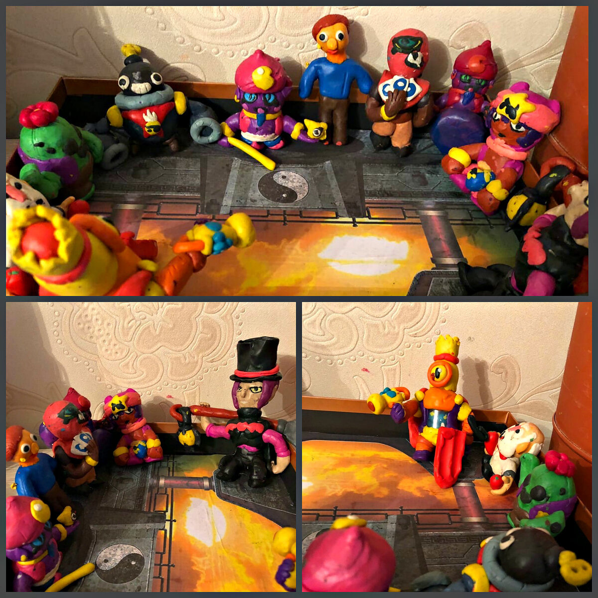 Пластилиновые работы сына