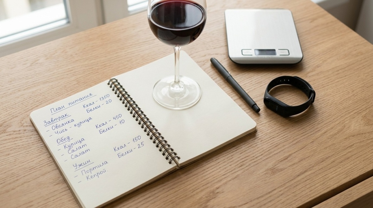 план похудения разрешает бокал вина