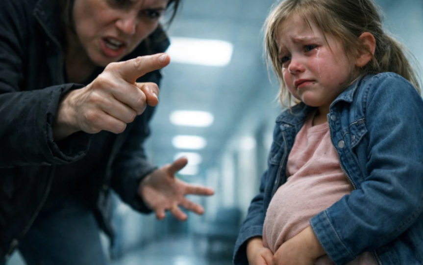 Злая мать притащила девочку с огромным животом к "женскому доктору"