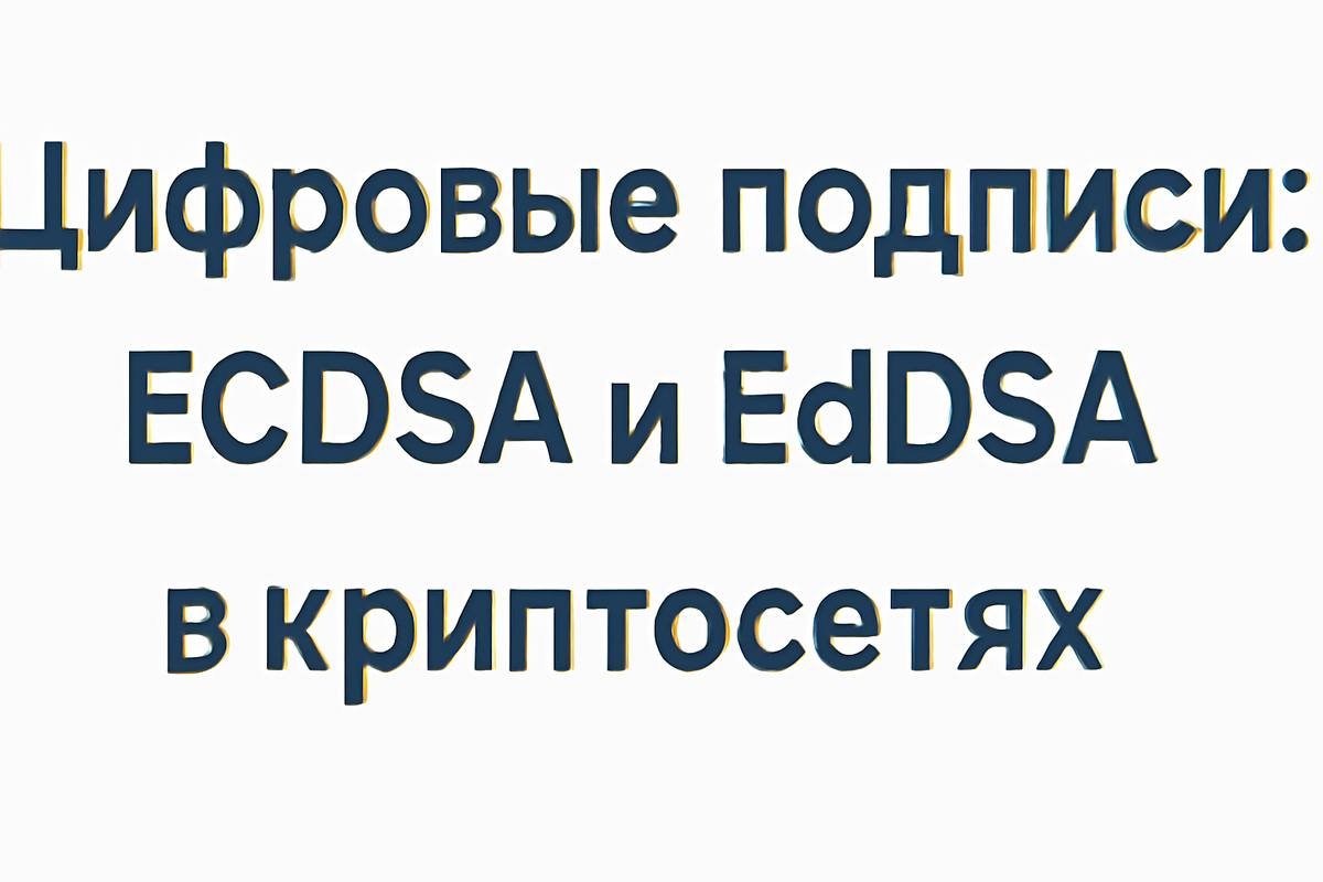Цифровые подписи: ECDSA и EdDSA в криптосетях