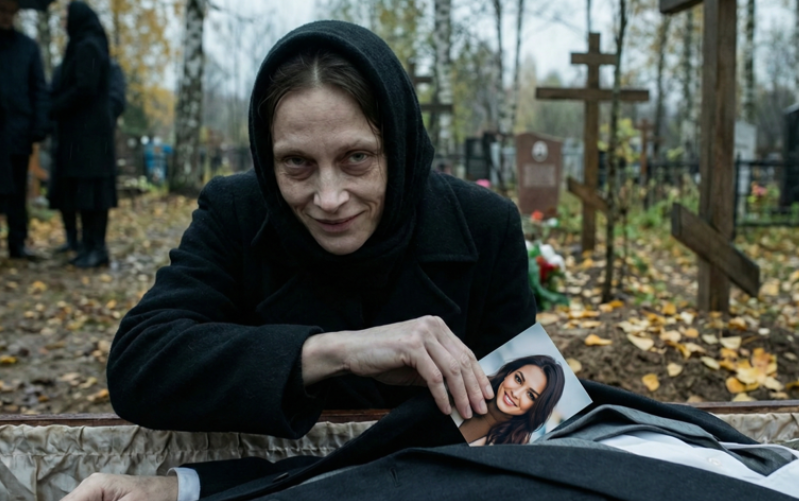 Вдова положила фотографию любовницы в карман успошему мужу