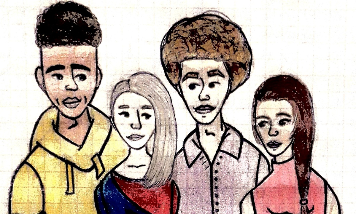 Главные герои (мой рисунок).