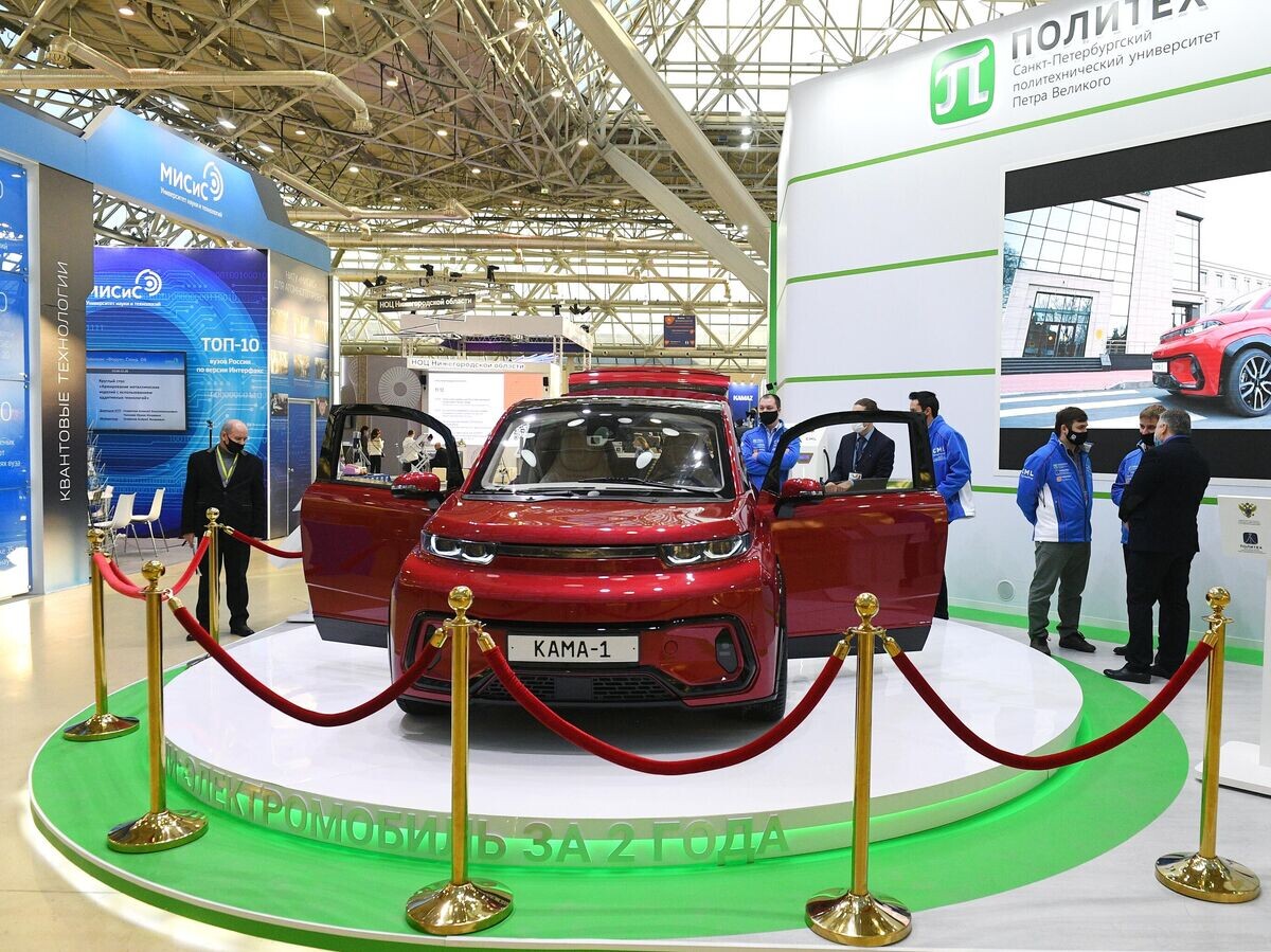    Электромобиль "Кама-1", представленный на выставке ВУЗПРОМЭКСПО 2020 в Москве | © РИА Новости / Максим Блинов