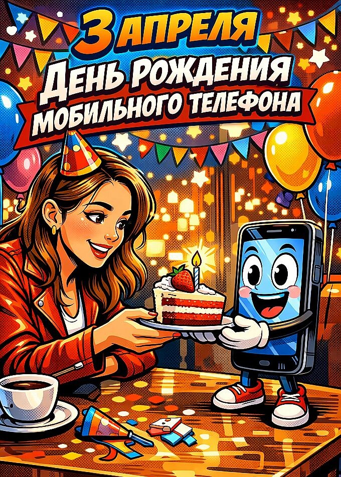 3 апреля - День рождения мобильного телефона! podarokplus.ru