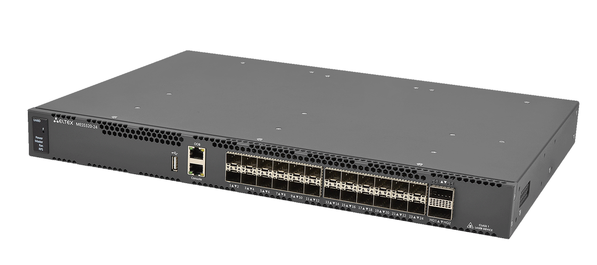 Коммутатор MES5320-24 подходит для использования в ЦОД и корпоративных инфраструктурах любых отраслей: промышленность, банки, операторы связи, госучреждения, ритейл и ИТ-компании. Источник: официальный сайт ООО «Предприятие «ЭЛТЕКС».