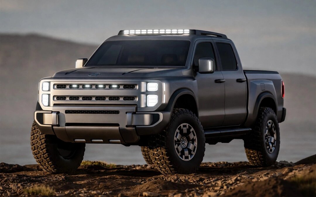 Рендерное изображение пикапа Hyundai Boulder (Фото: AI-generated / Autoblog)