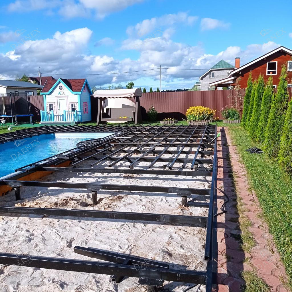 Настил из ДПК вокруг бассейна