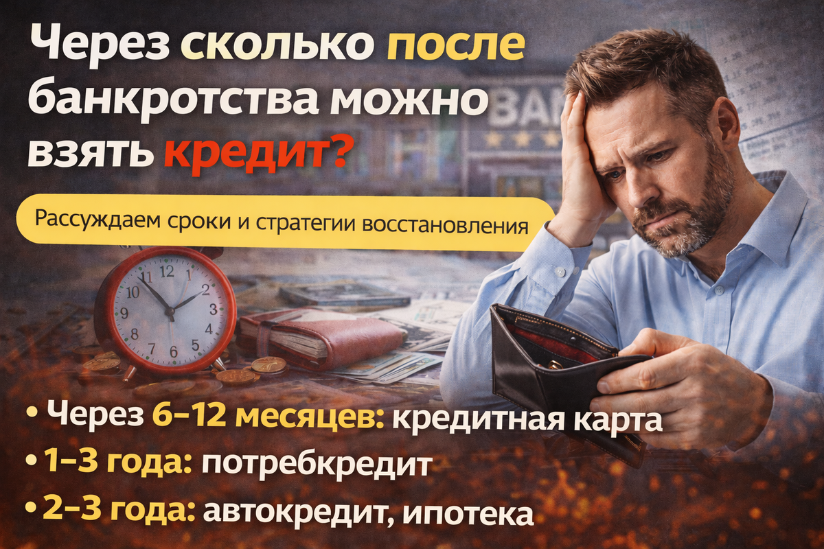 Через сколько после банкротства можно взять кредит?