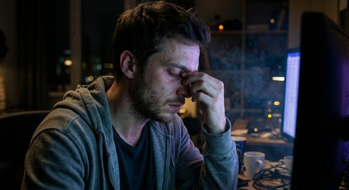 📖 Мозг «вышел из чата». Знакомо?
Утро начинается бодро: кофе, план на день, горы сверну. Но к 11 утра рука сама тянется за второй чашкой. К трём дня текст в коде или таблицах начинает подозрительно «плыть». А к шести вечера вы уже не просто устали — вы чувствуете себя выжатым лимоном, который по ошибке засунули в шредер.