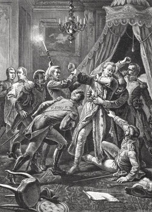 Последняя ночь Павла. Фото из открытых источников (гравюра из коллекции Bettmann, 1900 г.)