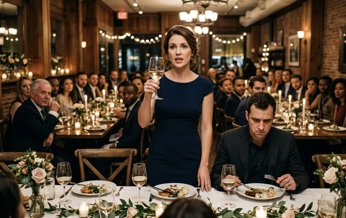 Шесть лет он просил её быть «незаметной». Но один тост изменил всё.