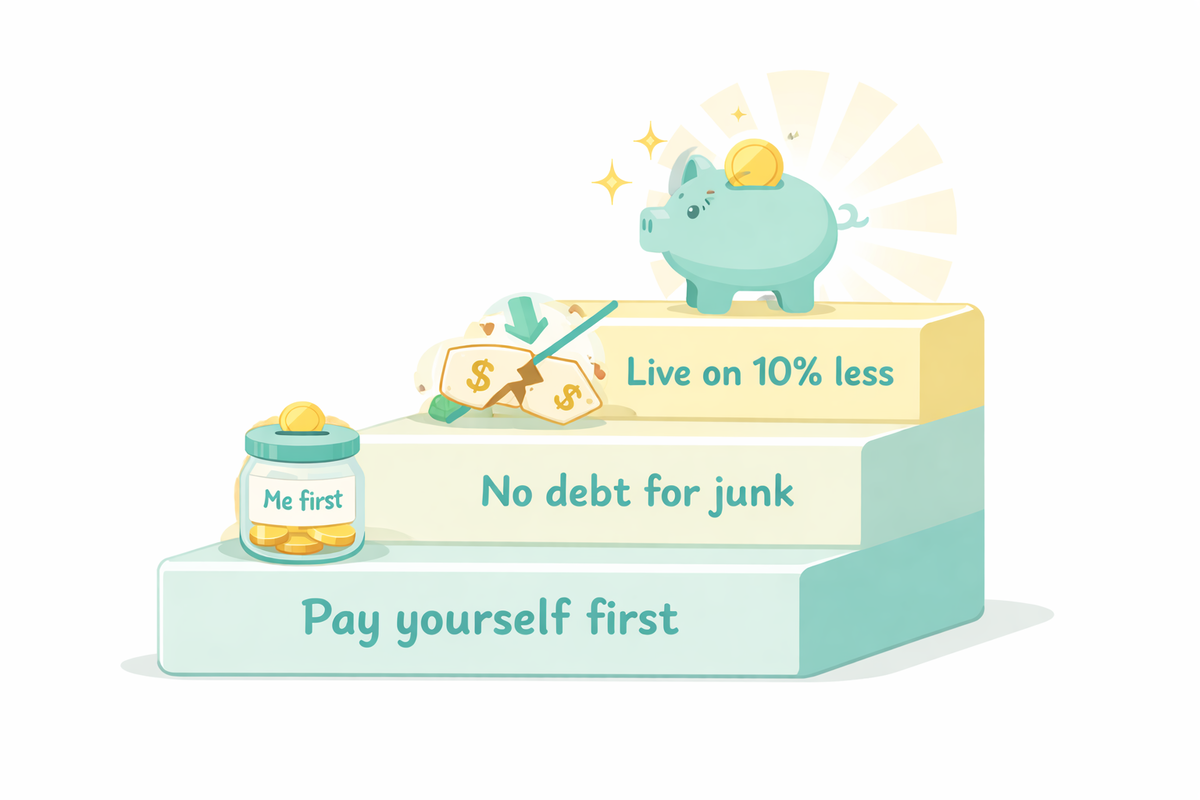 Три шага к финансовому спокойствию. Ничего сложного — просто начните.