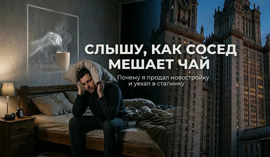 В современных жк слышно, как сосед мешает чай, я продал квартиру в новостройке и переехал в сталинку