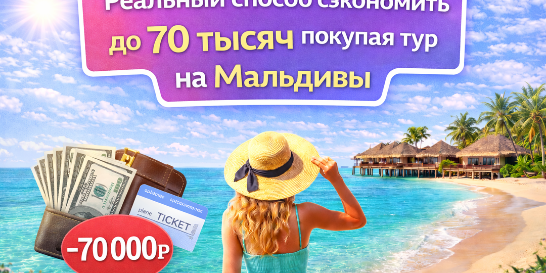 Реальный способ сэкономить до 70 тысяч покупая тур на Мальдивы