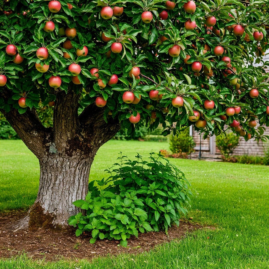 Мята под яблоней - защита и полезное соседство