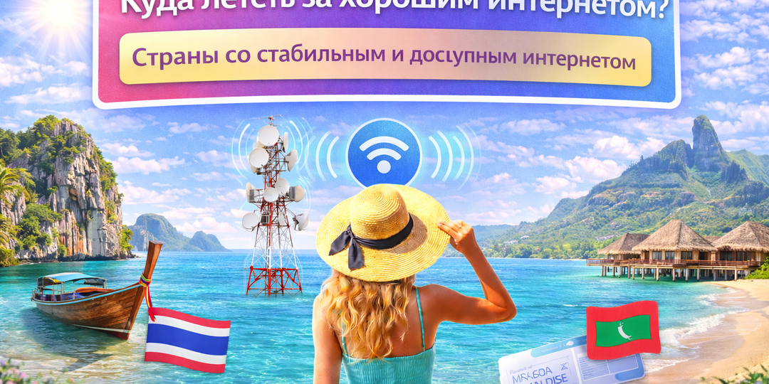 Куда лететь за хорошим интернетом? Страны со стабильным и доступным интернетом