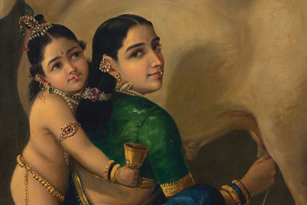  Раджа Рави Варма «Яшода и Кришна». © saffronartindia, instagram.com