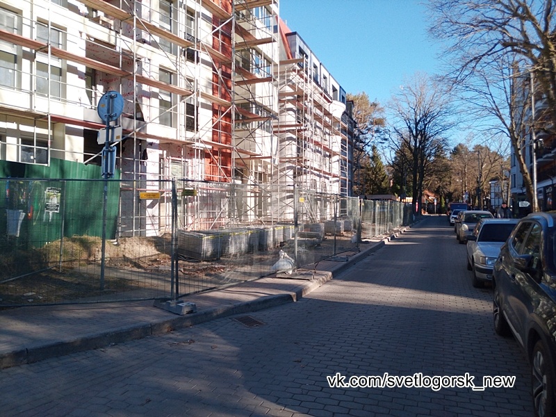 Светлогорск, улица Динамо. Вид в сторону улицы Ленина, 02.04.2026