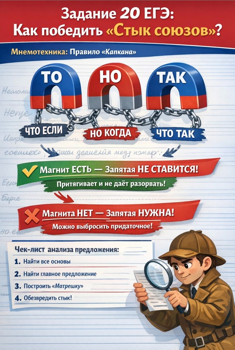 МНЕМОТЕХНИКА: Правило «Капкана» (ТО, НО, ТАК)