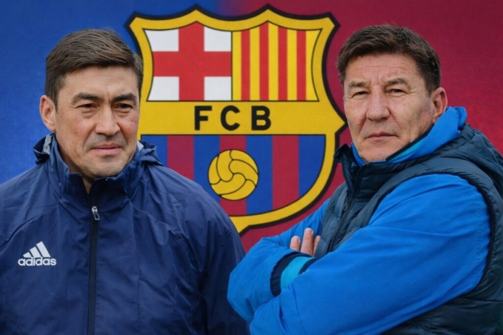 Самат Смаков и Булат Есмагамбетов Фото из соцсетей клубов сгенерировано с применением нейросети