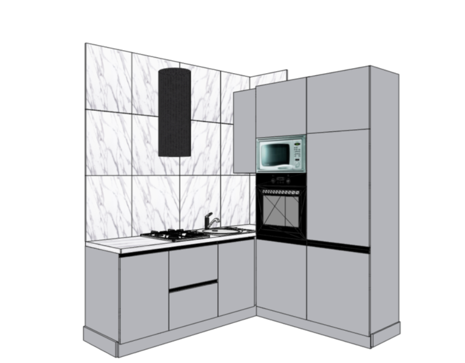 Составила проект этой кухни