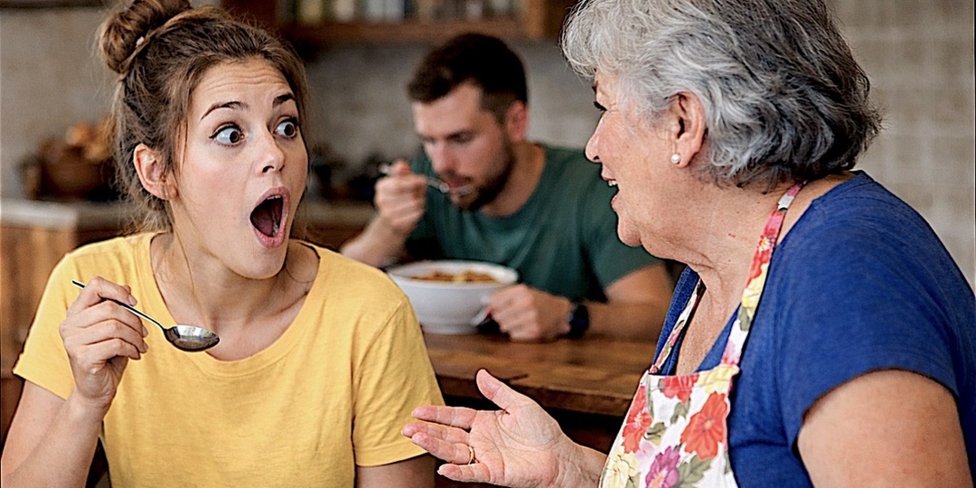 — Сейчас он поест и я тебе в его посуду положу, зачем чистую пачкать, не чужие ведь, — выдала свековь