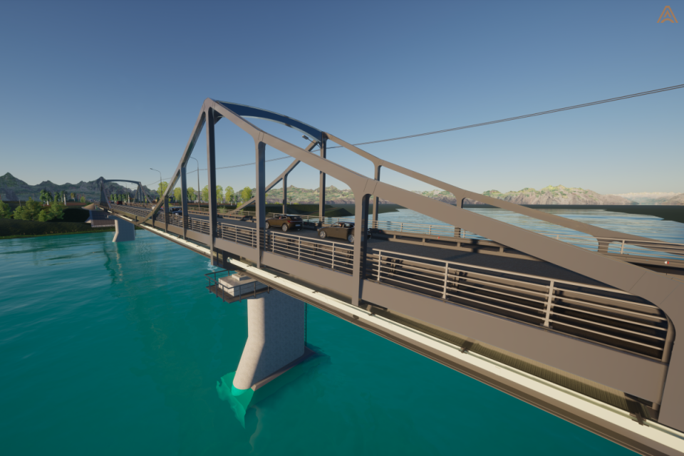    Визуализация проекта Платовского моста. Источник: nskavtodor.ru