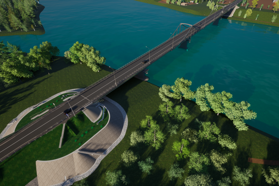    Визуализация проекта Платовского моста. Источник: nskavtodor.ru