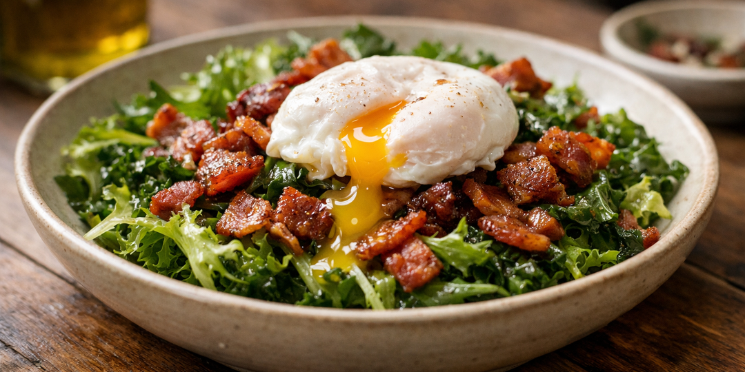 Ужин диабетика: салат с беконом и яйцом — проверил сахар