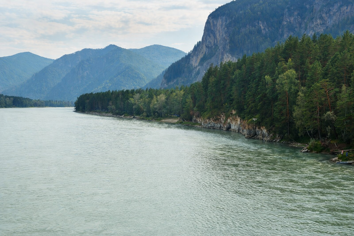 Вид на бирюзовую реку Катунь