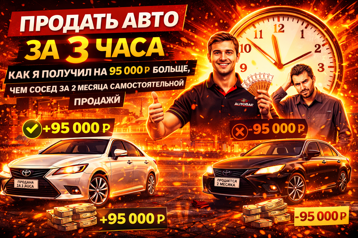 Продать авто за 3 часа: как я получил на 95 000 ₽ больше, чем сосед за 2 месяца самостоятельной продажи