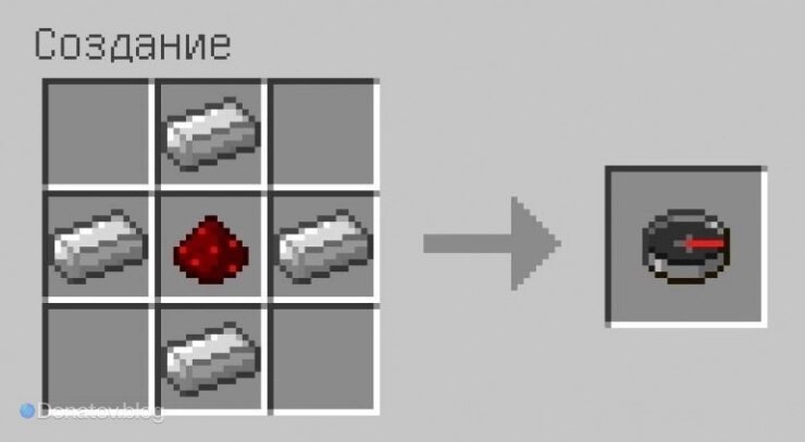    Крафт компаса в Minecraft