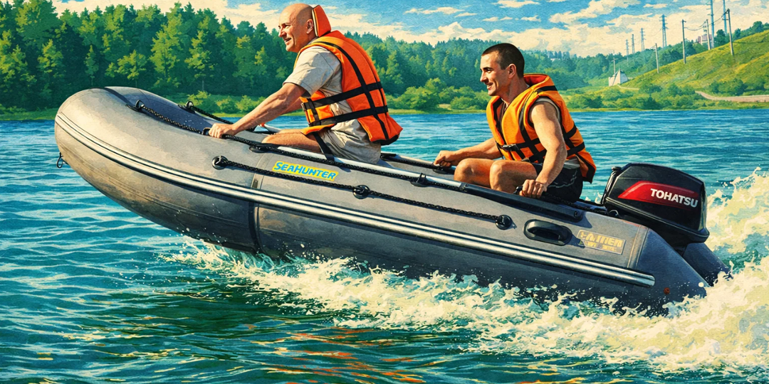 Маленькая лодка зовет на рыбалку, а большая не пускает