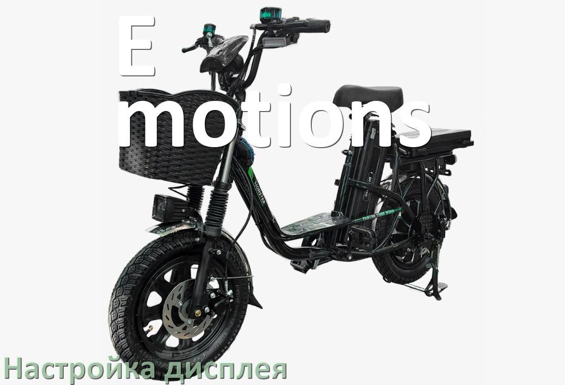 
Как на электровелосипеде E-motions настроить дисплей