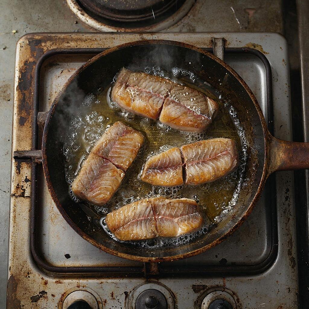 Аппетитная жареная рыба