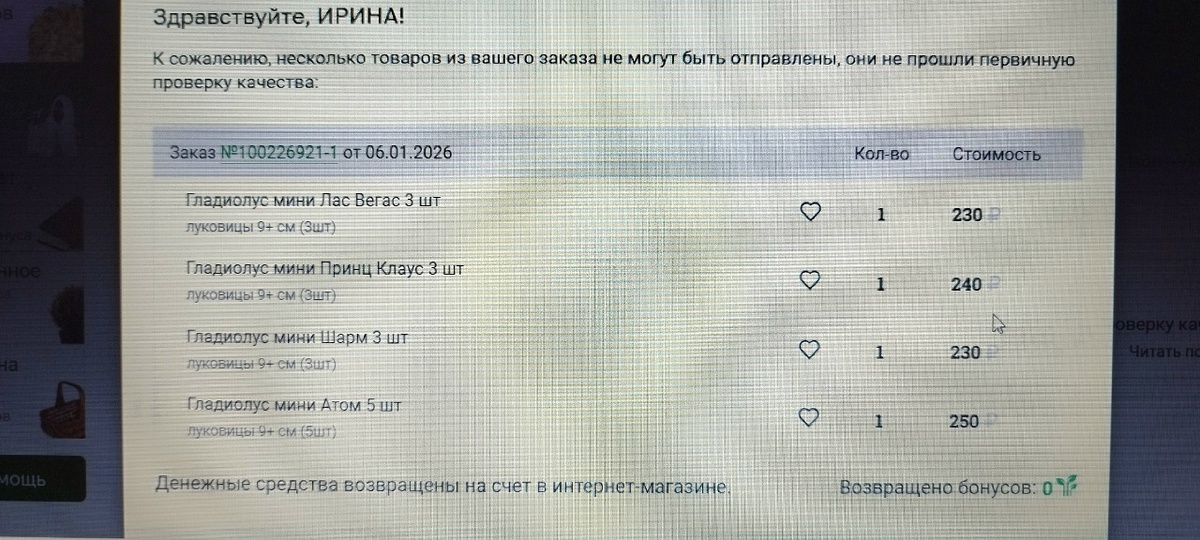 Отменились все гладиолусы!
