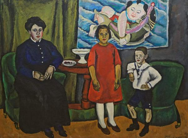 Пётр Кончаловский. «Семейный портрет (на фоне китайского панно)», 1911 год, Государственный Русский музей, Санкт-Петербург © Public domain