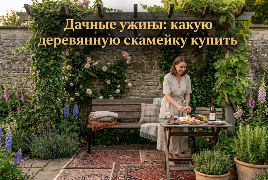    Классическая деревянная скамейка — идеальный выбор для уютных семейных посиделок на свежем воздухе. GROSTAT