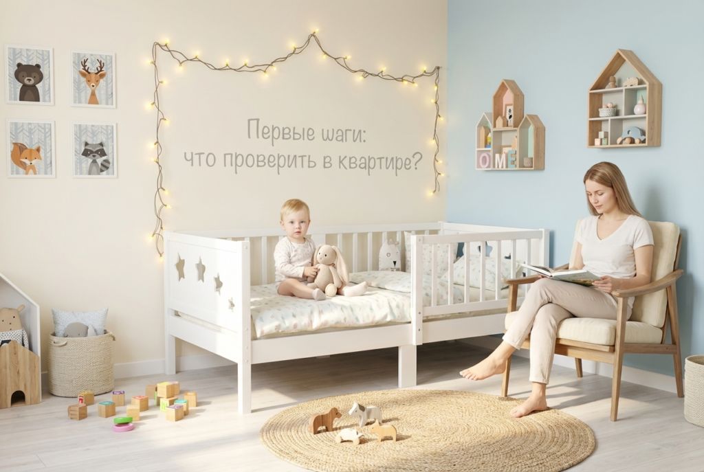    Подготовка дома к первым шагам: проверка розеток, углов и устойчивости мебели. ecomebel